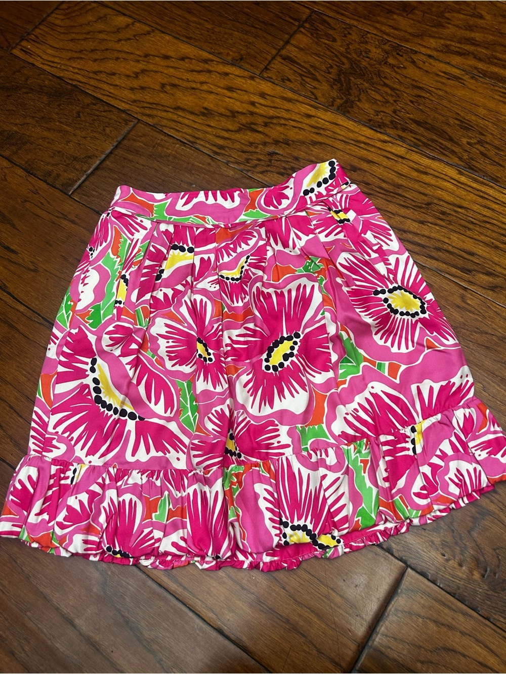 Lilly Pulitzer with a splash Fayette Oxford silk Skirt